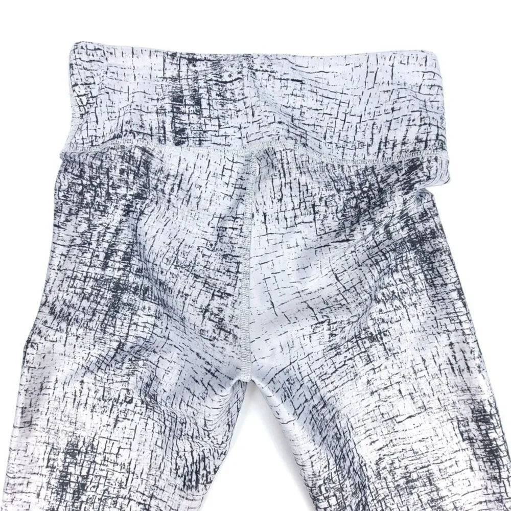 ALO YOGA Tech Lift Airbrush Leggings High Rise Full Length Shaping Crackle XS